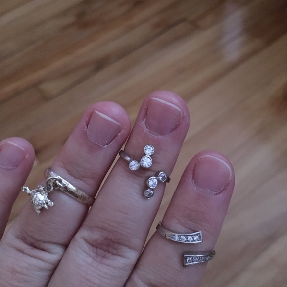 Sterling silver toe rings - Picture 1 of 2